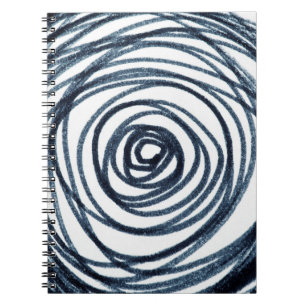 Cuaderno Patrón de espiral de círculos dibujados a mano con