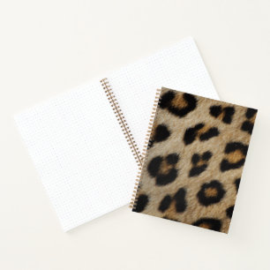 Cuaderno Patrón de estampado animal de piel de leopardo ele