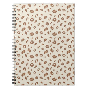 Cuaderno Patrón de estampado de leopardo abstracto neutro