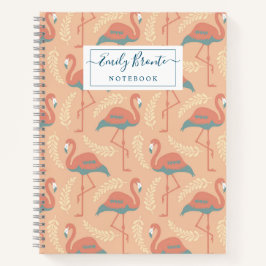 Cuaderno Patrón de estilo Art Decó de Flamingo