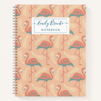 Cuaderno Patrón de estilo Art Decó de Flamingo