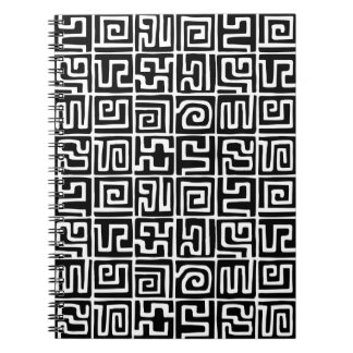 Cuaderno Patrón de estilo Kuba 071019 - Blanco y negro