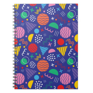 Cuaderno Patrón de estilo Memphis