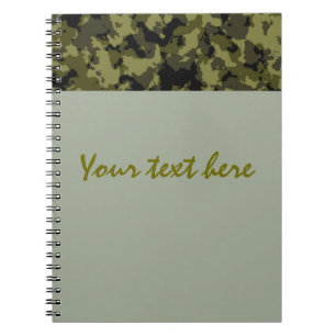 Cuaderno Patrón de estilo militar de camuflaje