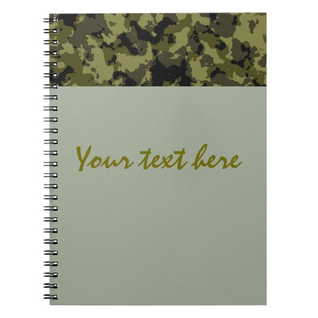 Cuaderno Patrón de estilo militar de camuflaje (Frente)