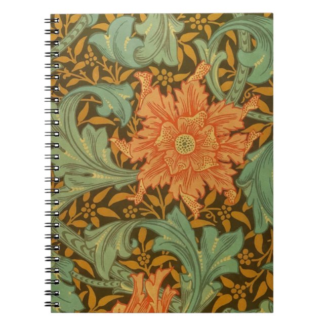 Cuaderno Patrón de estilo único William Morris Art Nouveau (Frente)