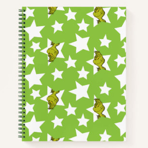 Cuaderno Patrón de estrella de Grinch asomándose