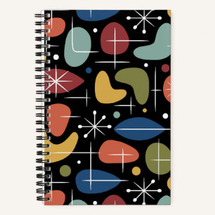 Cuaderno Patrón de Estrella Explosiva Moderno de Mitad de S