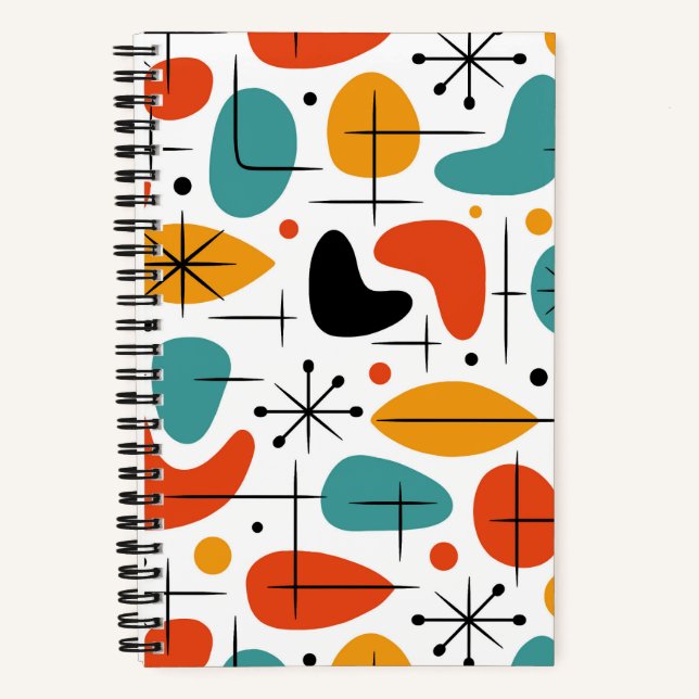 Cuaderno Patrón de Estrella Explosiva Moderno de Mitad de S (Anverso)