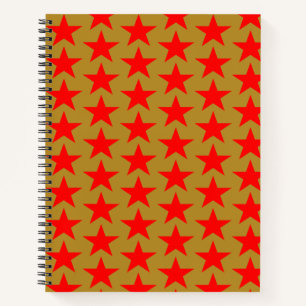 Cuaderno Patrón de estrella roja