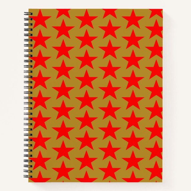Cuaderno Patrón de estrella roja (Anverso)