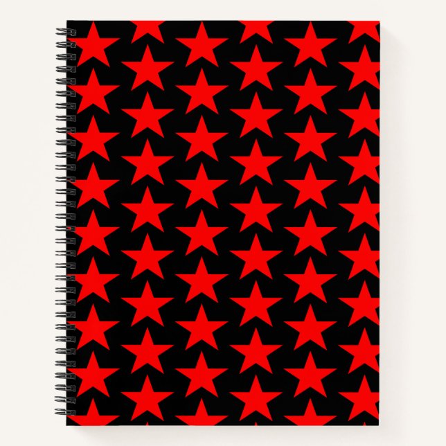 Cuaderno Patrón de estrella roja (Anverso)