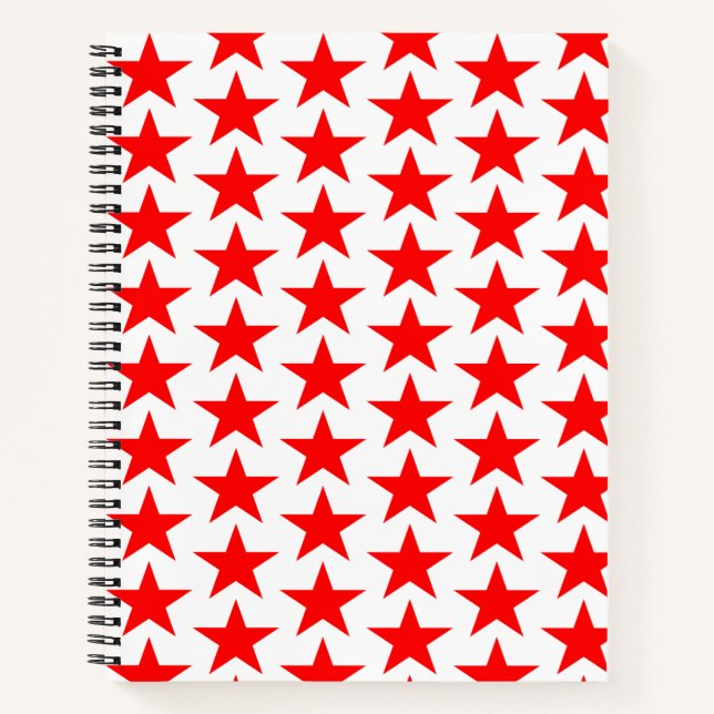 Cuaderno Patrón de estrella roja (Anverso)