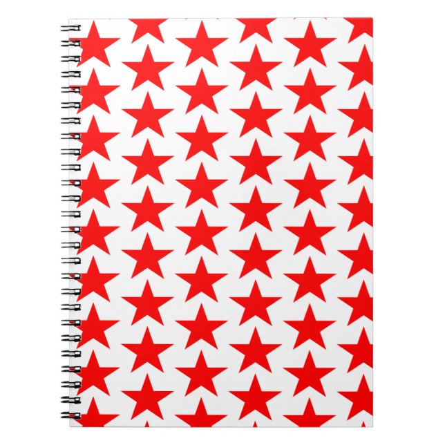 Cuaderno Patrón de estrella roja (Frente)