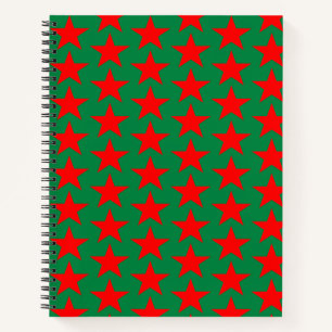 Cuaderno Patrón de estrella roja
