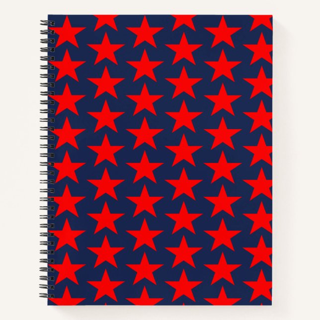 Cuaderno Patrón de estrella roja (Anverso)