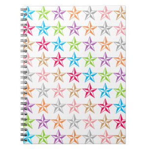 Cuaderno Patrón de estrellas coloridas