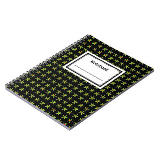 Cuaderno Patrón de estrellas de estilo egipcio 02 - Negro