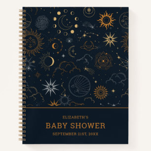 Cuaderno Patrón de estrellas y planetas   BABY SHOWER