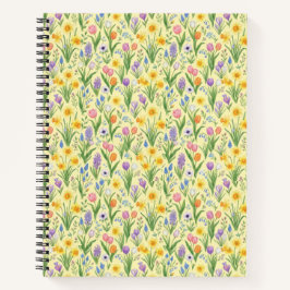 Cuaderno Patrón de explosión de floración primaveral