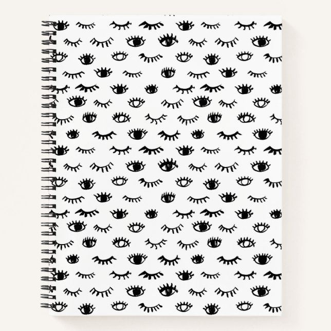 Cuaderno Patrón de Eyelash de Doodle Cuto (Anverso)