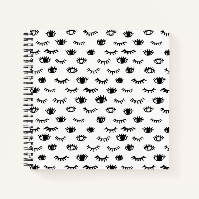 Cuaderno Patrón de Eyelash de Doodle Cuto (Anverso)