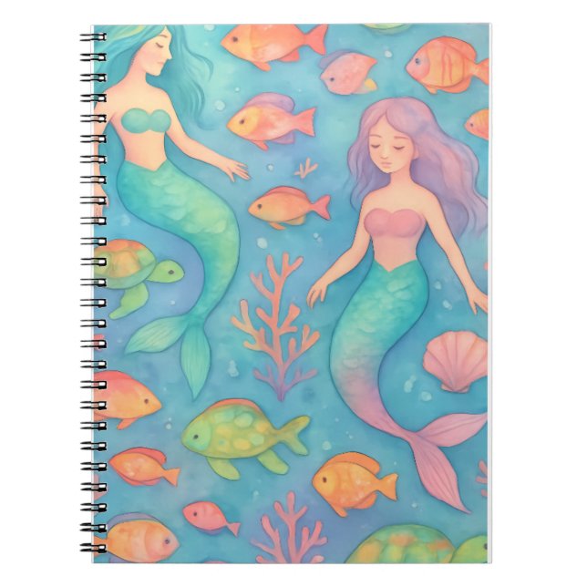 Cuaderno Patrón de fantasía submarina soñadora (Frente)