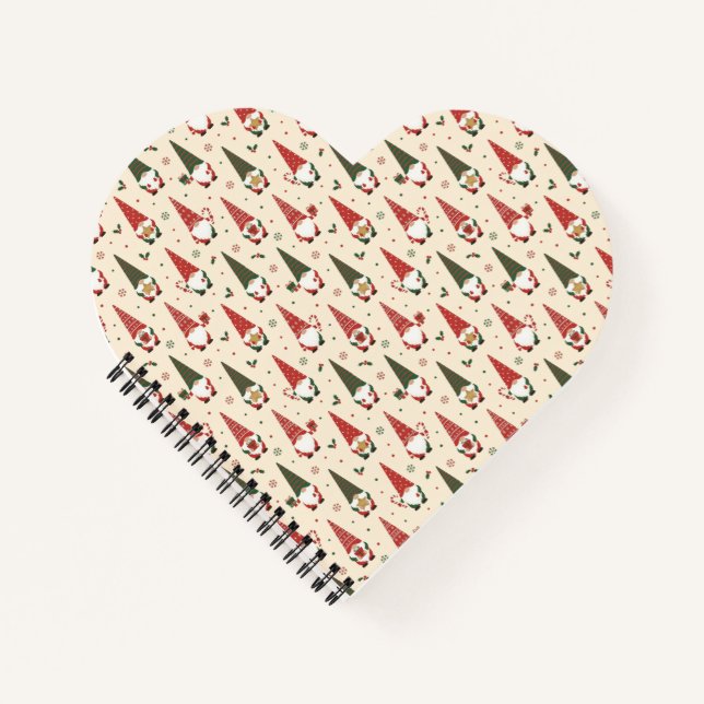 Cuaderno Patrón de fiesta de gnomos de Navidad (Anverso)