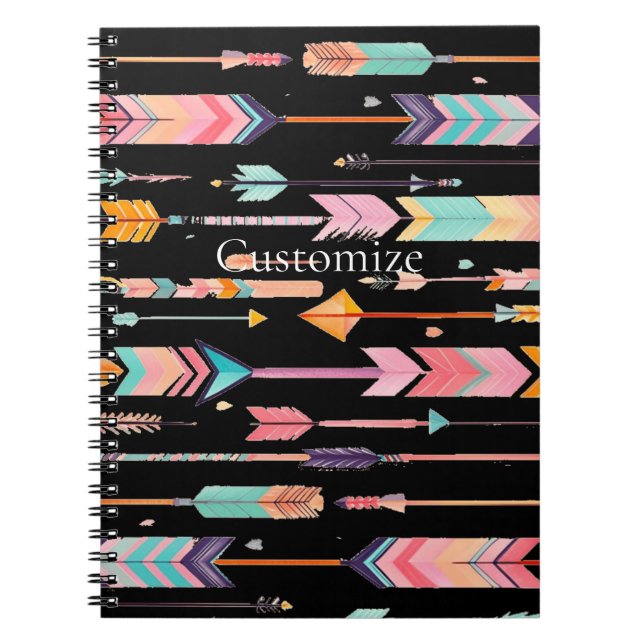 Cuaderno Patrón de flecha multicolor Thunder_Cove (Frente)