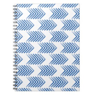 Cuaderno Patrón de flecha tribal azul