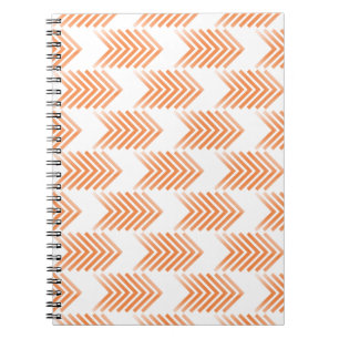 Cuaderno Patrón de flecha tribal naranja