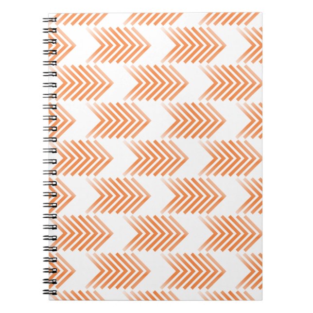 Cuaderno Patrón de flecha tribal naranja (Frente)