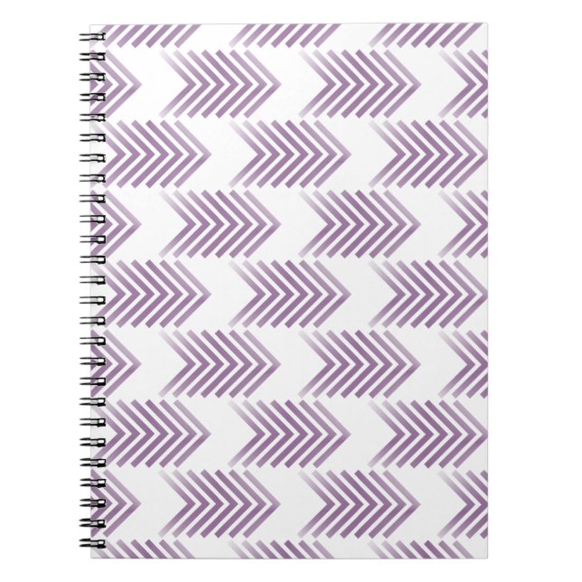 Cuaderno Patrón de flecha tribal púrpura (Frente)