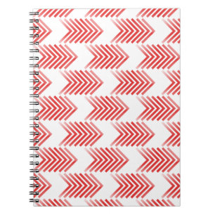 Cuaderno Patrón de flecha tribal roja