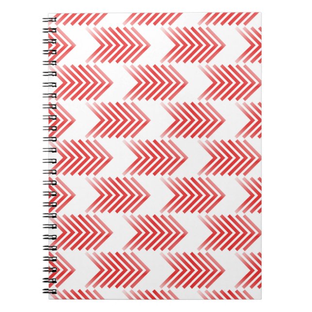 Cuaderno Patrón de flecha tribal roja (Frente)
