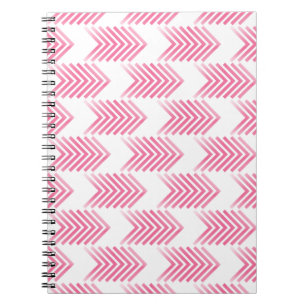 Cuaderno Patrón de flecha tribal rosa