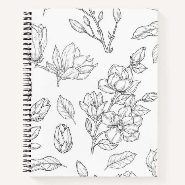 Cuaderno Patrón de flor (Anverso)
