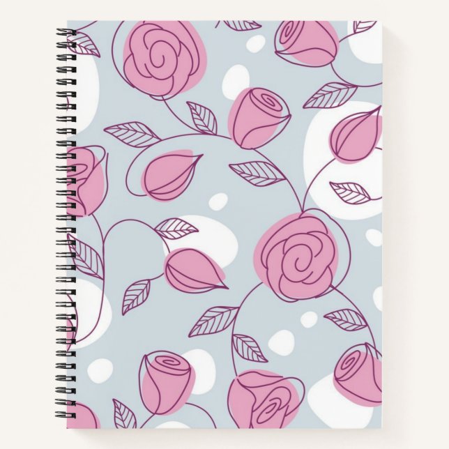 Cuaderno Patrón de flor (Anverso)