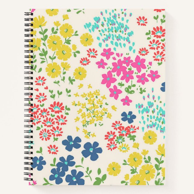 Cuaderno Patrón de flor (Anverso)