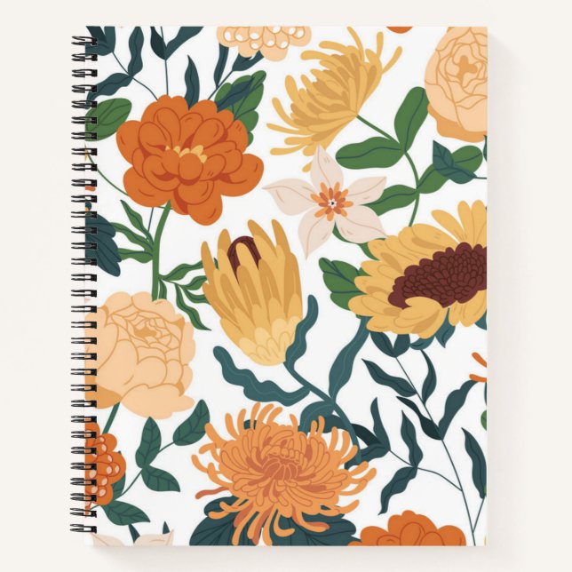Cuaderno Patrón de flor (Anverso)