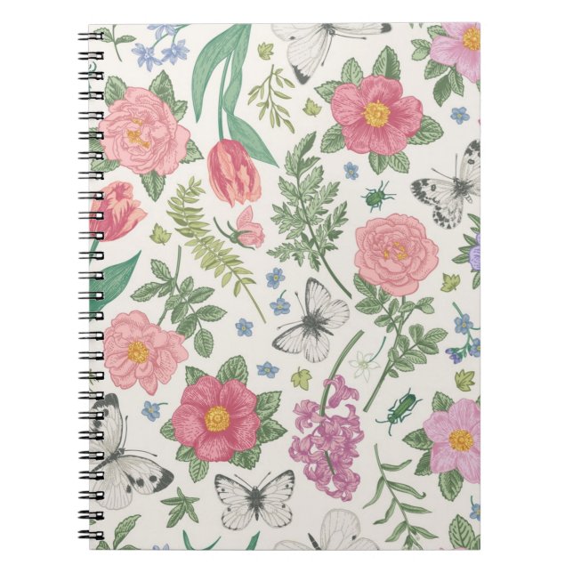 Cuaderno Patrón de flor (Frente)