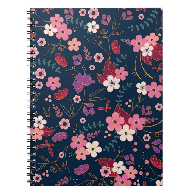 Cuaderno Patrón de flor (Frente)
