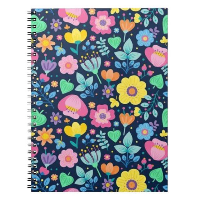 Cuaderno Patrón de flor (Frente)