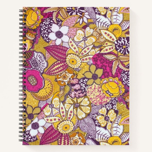 Cuaderno Patrón de flor (Anverso)