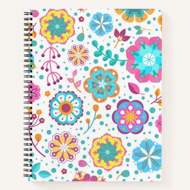 Cuaderno Patrón de flor (Anverso)