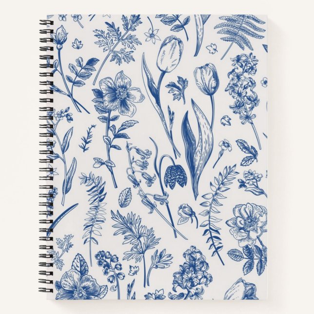 Cuaderno Patrón de flor (Anverso)