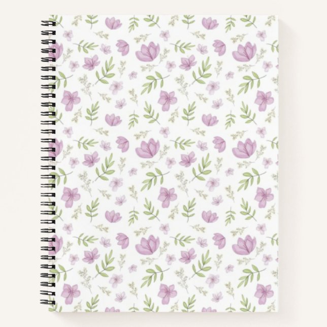 Cuaderno Patrón de flor (Anverso)
