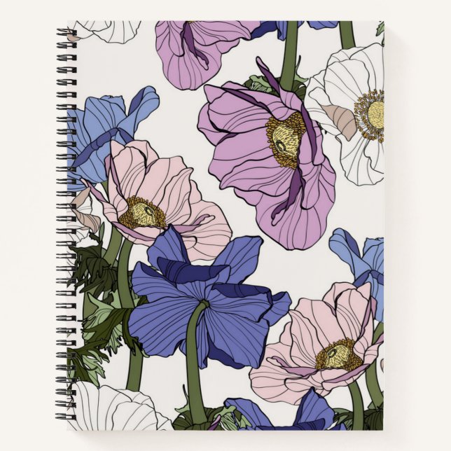 Cuaderno Patrón de flor (Anverso)