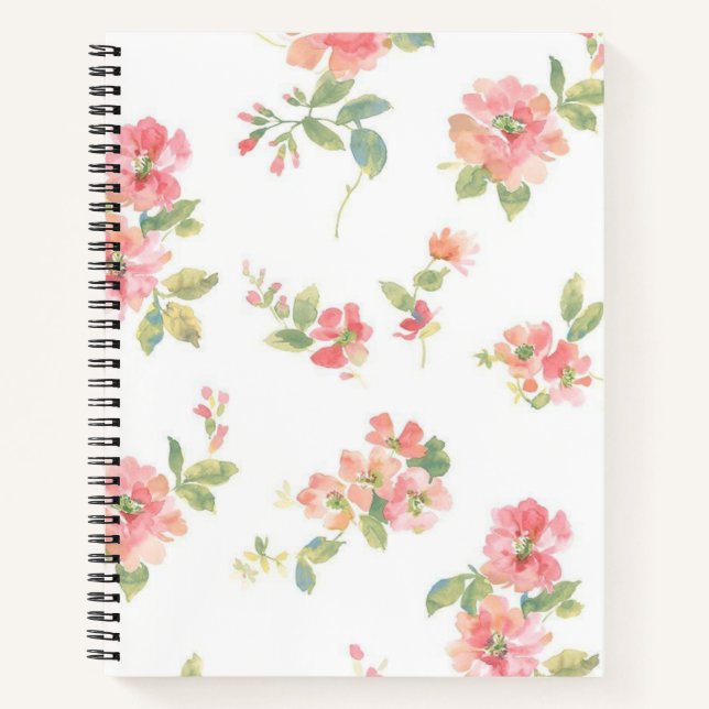 Cuaderno Patrón de flor (Anverso)
