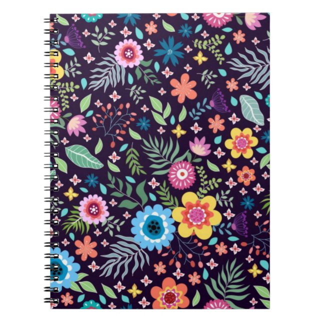 Cuaderno Patrón de flor (Frente)